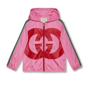 GUCCI size 24months girls windbreaker jacket with hoodie